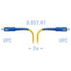 Патч-корд оптический SNR одномодовый, одинарный, 2 м (BO-PC-SC/UPC-A-2m)