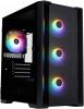 Корпус 1STPLAYER TRILOBITE T4-G FRGB, Mini-Tower, без БП, черный