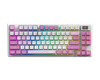Клавиатура MSI FORGE GK600 TKL WIRELESS VIOLET, Bluetooth/Радиоканал/USB, белый/фиолетовый (FORGE GK600 TKL W VIOLET RU)