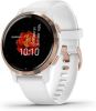 Смарт-часы Garmin Venu 2S, белый/розовое золото