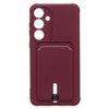Чехол-накладка Activ SC304 с кардхолдером для смартфона Samsung Galaxy S24+, бордовый