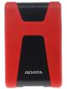 Внешний жесткий диск (HDD) ADATA HD650 2Tb, 2.5", черный/красный