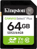 Карта памяти SDXC Kingston 64Gb Class 10 UHS-I U1 (SDS3/64GB)