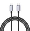 Кабель USB Type-C(m)-USB Type-C(m), 2 м, черный/серебристый, ORICO (ORICO-GQA60-20-BK-BP)