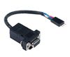 Кабель-переходник (адаптер) VGA(15F)-трехконтактная колодка, 20 см, Kramer Electronics C-D9F/3PM-0.6 RS-232