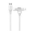 Кабель USB Type-C(M)-Lightning 8-pin(M)/USB Type-C(M), 1.5 м, белый, Momax 1-Link Flow Duo (DL56W)