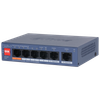 Коммутатор Dahua CS4006-4ET2GT-60, 4x100 Мбит/с, SFP/uplink: RJ-45x2 (DH-CS4006-4ET2GT-60)