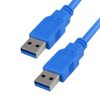 Кабель USB(Am)-USB(Am), 1 м, синий, 5bites