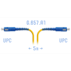 Патч-корд оптический SNR одномодовый, одинарный, 5 м (BO-PC-SC/UPC-A-5m)