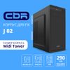 Корпус CBR J02, Midi-Tower, без БП, черный