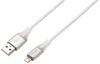 Кабель USB(Am)-Lightning 8-pin(M), 1 м, белый/серебристый, Filum (FL-CPro-U2-AM-LM-1M-L1)