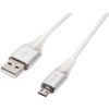 Кабель USB(Am)-Micro USB(Bm), 1 м, серебристый/белый, Filum (FL-CPro-U2-AM-microBM-L1)