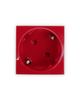 Розетка Filum, однопостовая, красный