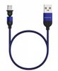 Кабель USB(Am)-Micro USB(Bm), 1.5 м, синий, Maxvi MC-19M (MC-19M)