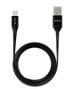 Кабель USB(Am)-Micro USB(Bm), 1 м, черный, Maxvi MC-15M (MC-15M)