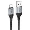 Кабель USB(Am)-Lightning 8-pin(M), 1 м, черный, HOCO X102 (X102)