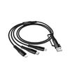 Кабель USB(Am)-Lightning 8-pin(M)/USB Type-C(M)/Micro USB(Bm), 1 м, черный, HOCO X123 (X123)