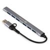 Концентратор Exegate DUB-761C3, 6xUSB 2.0, 1xUSB 3.0