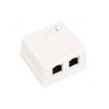 Розетка RJ-45+RJ-45 открытый монтаж, FIBO (FT-WS-RJ45-F5e-2P(W))