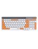 Клавиатура Filum FL-WKB20, Bluetooth/Радиоканал/USB, серый/белый/оранжевый (FL-WKB20)