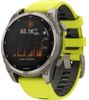 Смарт-часы Garmin Fenix 8 Solar, серебристый/желтый