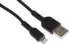 Кабель USB(Am)-Lightning 8-pin(M), 1 м, черный, BORASCO (38519)
