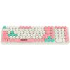 Клавиатура SONNEN K303PM, USB, белый/розовый/зеленый (513977)