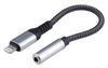 Кабель-переходник (адаптер) Jack 3.5mm(F) lightning(M), 15 см, Cablexpert CCA-LM3.5F-AL