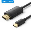 Кабель-переходник (адаптер) USB Type-C(M)-HDMI(19M), v2.0/2.0, 1.5 м, Vention CRIB (CRIBG)