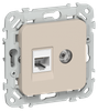 Розетка РКТВ5е-2-0-ФлЛ TV+RJ45 скрытый монтаж, IEK (FI-AK22-1-K88)