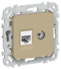 Розетка РКТВ5е-2-0-ФлХ TV+RJ45 скрытый монтаж, IEK (FI-AK22-1-K59)