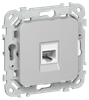 Розетка РК5е-1-0-ФлА RJ-45 скрытый монтаж, IEK (FI-K12-1-K47)