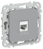Розетка РК5е-1-0-ФлС RJ-45 скрытый монтаж, IEK (FI-K12-1-K03)