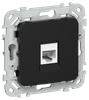 Розетка РК5е-1-0-ФлЧ RJ-45 скрытый монтаж, IEK (FI-K12-1-K02)