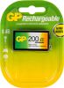 Аккумулятор GP Rechargeable, 20R8H, крона, 200 мА·ч, 1 шт