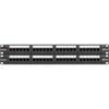 Патч-панель в шкаф 19" 2U, порты: 48xRJ-45 кат. 5e, NIKOMAX NMC-RP48UD2-2U-BK