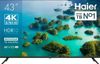 Телевизор 43" Haier LED S2, 3840x2160, серый