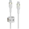 Кабель USB Type-C(M)-USB Type-C(M), 2 м, белый, Belkin BoostCharge Pro Flex CAB011bt2MWH (CAB011bt2MWH)
