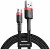 Кабель USB(Am)-Micro USB(Bm), 2 м, черный/красный, Baseus Cafule (CAMKLF-C91)