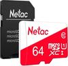 Карта памяти microSDXC Netac 64Gb Class 10 UHS-I U1 (NT02P500ECO-064G-R)
