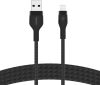 Кабель USB(Am)-Lightning 8-pin(M), 3 м, черный, Belkin BoostCharge Pro Flex (CAA010bt3MBK)