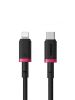 Кабель USB Type-C(M)-Lightning 8-pin(M), 2 м, черный/красный, Baseus Dura (P10377800U01-03)