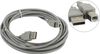Кабель USB(Am)-USB(Bm), 3 м, серый, Cablexpert CC-USB2-AMBM-N