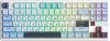Клавиатура AULA F87 Pro V2, Bluetooth/Радиоканал/USB, белый/фиолетовый/голубой (6978080506481)