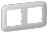 Рамка IEK FLITE РУ-2-А-ФлА, 2-поста, алюминий
