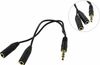 Кабель соединительный Jack 3.5mm(M) Jack 3.5mm(F), 12 см, Defender
