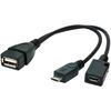 Кабель-переходник (адаптер) Micro USB(Bm)-USB(Af), черный, Cablexpert Pro (A-OTG-AFBM-04)