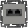 Розетка RJ-45+RJ-45 скрытый монтаж, Legrand Valena