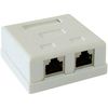 Розетка RJ-45+RJ-45 открытый монтаж, Gembird