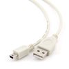 Кабель USB 2.0(Am)-Mini USB 2.0(Bm), 1.8 м, белый Cablexpert